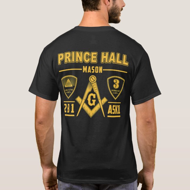 Camiseta A loja maçônica Freemason PRINCE HALL Natal (Verso)