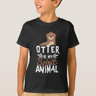 Camiseta A lontra bonito é meu impressão animal do espír