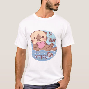 Camiseta A Lontra Do Mar Cujo Cachorro É Gentil Para A Trop