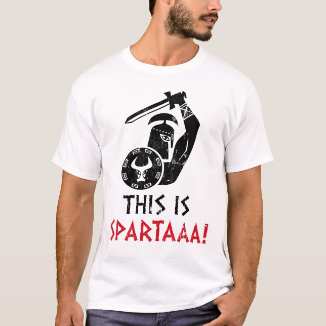Camiseta a loucura isto é sparta (Frente)