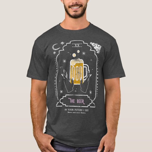 Camiseta A Lua da Placa de Leitura Engraçada do Bebendo de  (Frente)