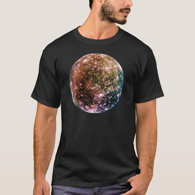 CAMISETA A LUA DE JUPITER DO PLANETA: CALLISTO (Frente)