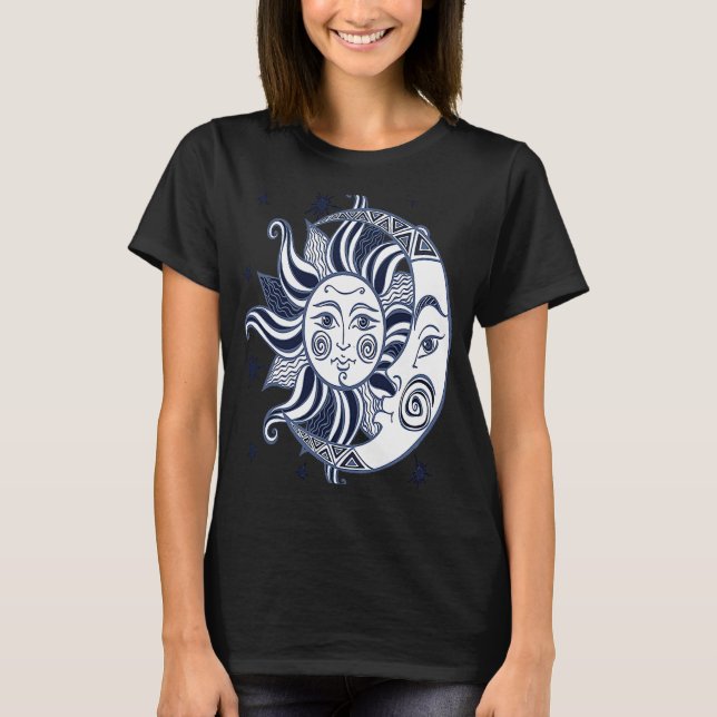 Camiseta A Lua do Sol dos Homens de Montanha (Frente)