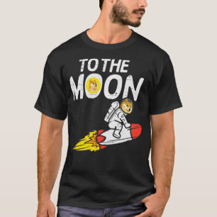 Camiseta À Lua Dogecoin Shiba Inu Crypto Cryptocurren