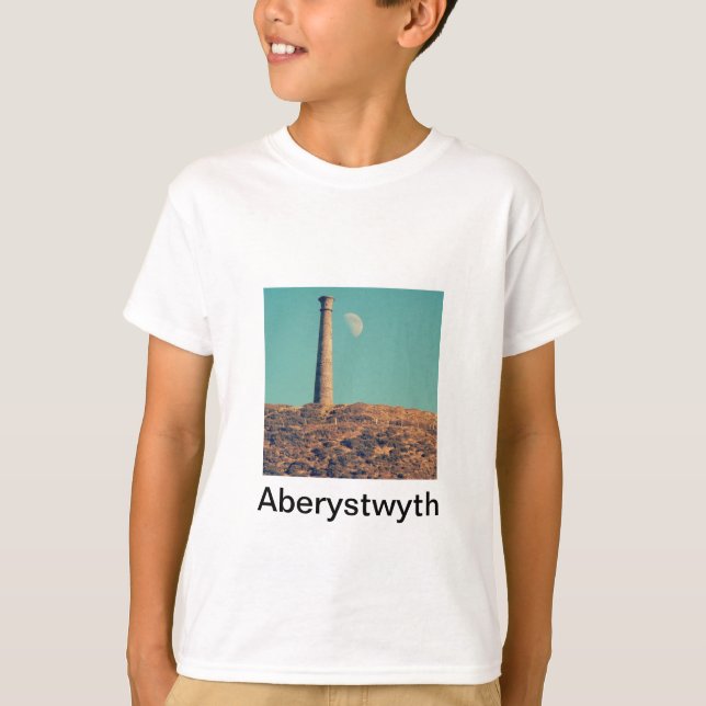 Camiseta A Lua e uma Torre: Aberystwyth (Frente)