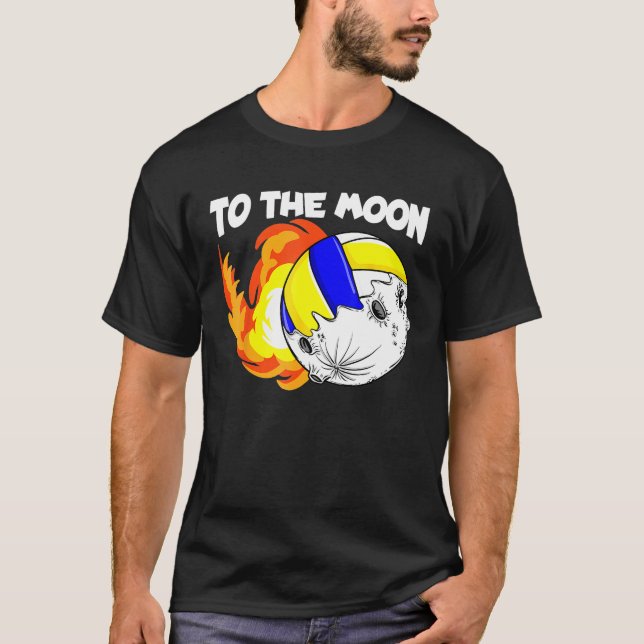 Camiseta À Lua Jogadores De Voleibol Fi (Frente)