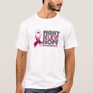Camiseta A luta acredita a esperança - o cancer principal 