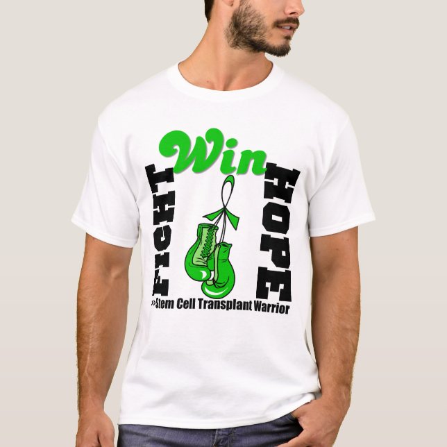 Camiseta A luta acredita o guerreiro da transplantação da (Frente)