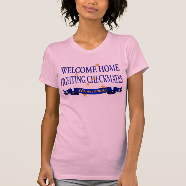 Camiseta A luta bem-vinda da casa Checkmates (Frente)