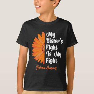 Camiseta A Luta da minha irmã é a minha luta contra a leuce