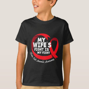 Camiseta A luta da minha mulher é a minha ânemi de célula f