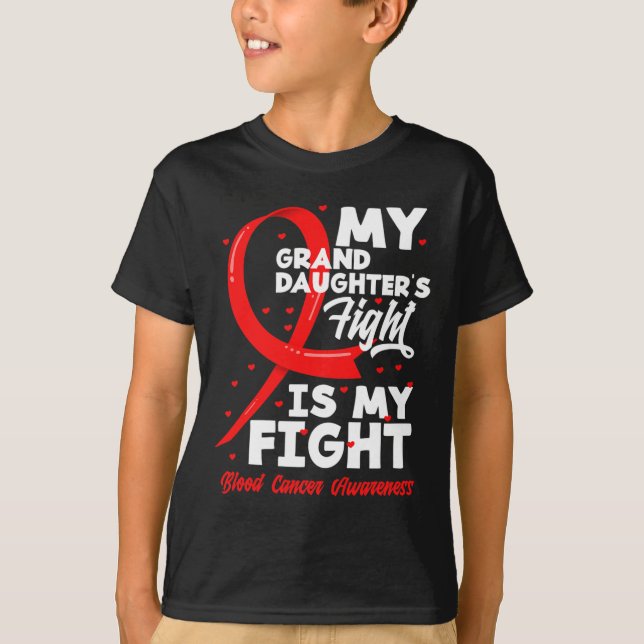 Camiseta A Luta da minha neta é o meu Cancer de sangue (Frente)