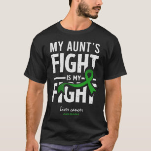 Camiseta A Luta da minha tia é o meu Câncer de figado de Lu