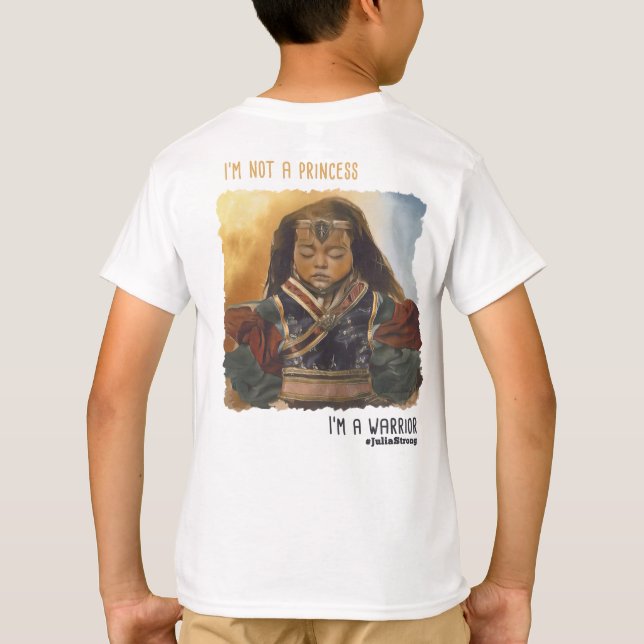 Camiseta A luta de Julia do apoio!  Imagem do guerreiro de (Verso)