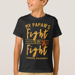 Camiseta A Luta de Papaw é a minha Consciência da Leucemia