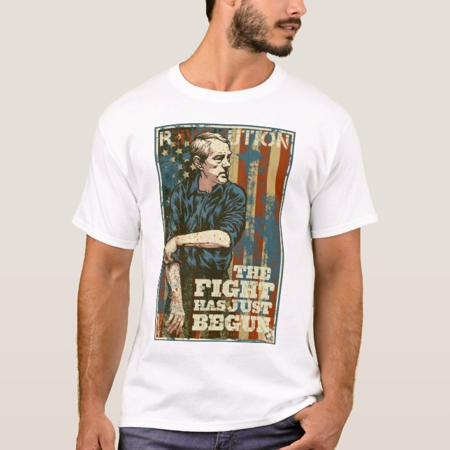 Camiseta A luta de Ron Paul apenas começou o t-shirt (Frente)