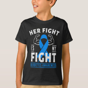 Camiseta A Luta dela é a Minha Consciência da Diabetes Tipo