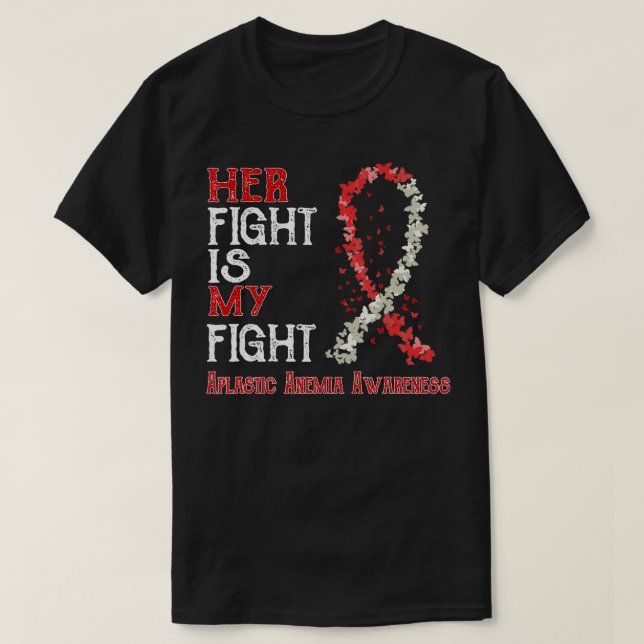 Camiseta A Luta Dela É A Minha Luta Contra A Anemia Aplásti (Frente do Design)