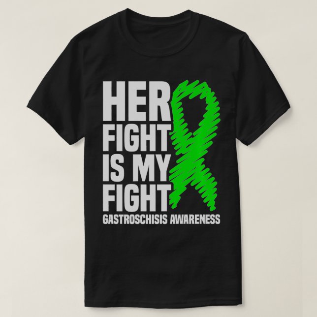 Camiseta A Luta Dela É A Minha Luta Contra A Gastroschismo  (Frente do Design)
