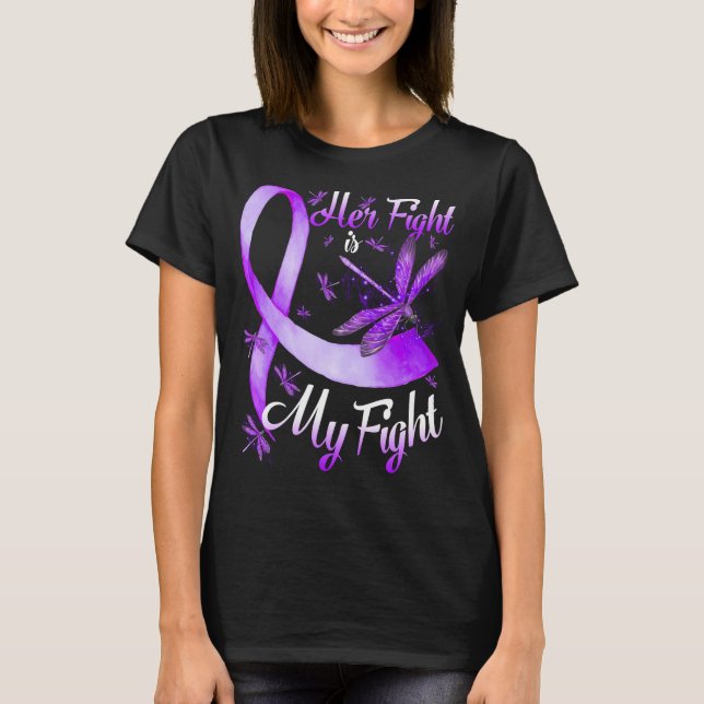Camiseta A luta dela é a minha luta contra o Alzheimer (Frente)