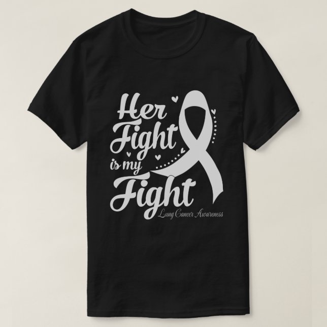 Camiseta A Luta Dela É A Minha Luta Contra O CANCER PULMONA (Frente do Design)