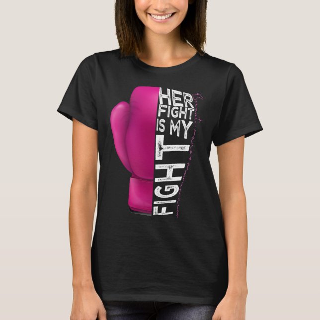 Camiseta A Luta Dela É A Minha Luz De Boxas Rosa (Frente)