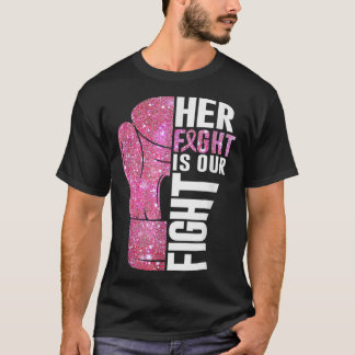 Camiseta A Luta Dela É A Nossa Luta Com O Cancer Da Mama De