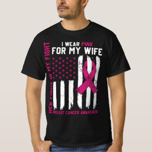 Camiseta A Luta Dela É Minha Luta Eu Uso Rosa Esposa Câncer
