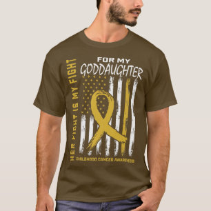 Camiseta A Luta Dela É O Meu Cancer De Infância Da Filha-Pa
