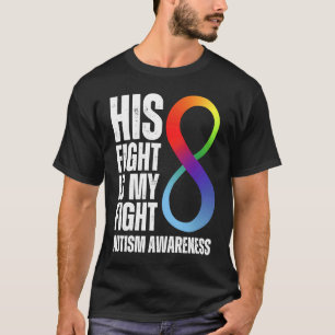 Camiseta A Luta Dele é Minha Luta Autismo TEA Apoiando Auti