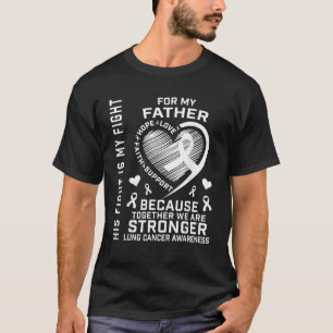 Camiseta A Luta Dele É Minha Luta Conscientização do Câncer