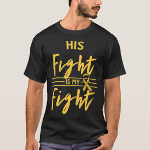 Camiseta A Luta Dele É Minha Luta Conscientização do Câncer