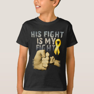 Camiseta A Luta Dele É Minha Luta Conscientização do Câncer
