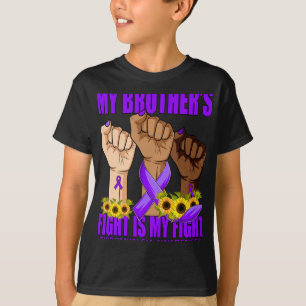 Camiseta A Luta do Meu Irmão É A Minha Luta Contra A Fibrom