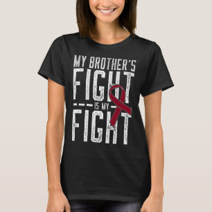 Camiseta A Luta do Meu Irmão é Minha Luta Anemia Falciforme
