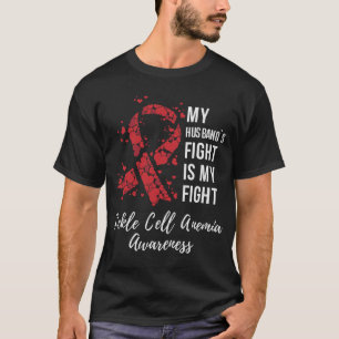 Camiseta A Luta do meu marido é a minha Luta contra a Anemi