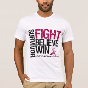 Camiseta A luta do sobrevivente de câncer da cabeça e do