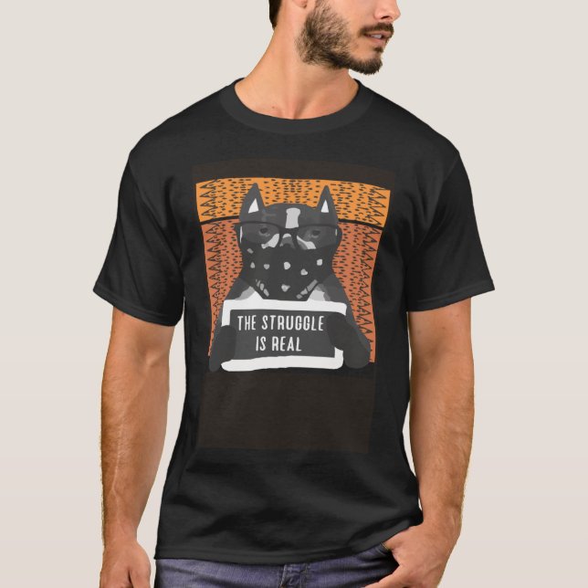 Camiseta A Luta É A Máscara Do Cachorro Verdadeiro (Frente)