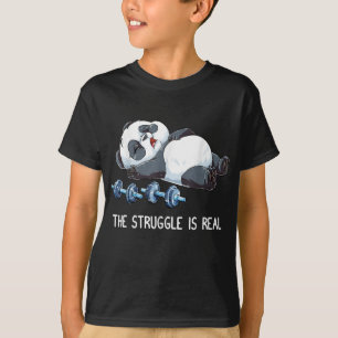 Camiseta A luta é o levantamento de peso real do Panda