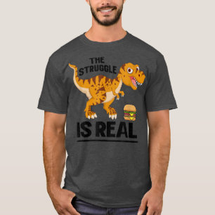 Camiseta A Luta É O Real Dino Tre Hamburger Art Legal C