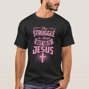 Camiseta A Luta É Real, Mas Jesus De Natal Também.