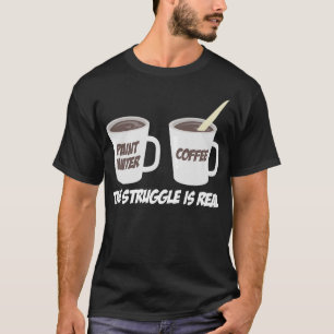 Camiseta A luta é real Pincel Cor Água Café