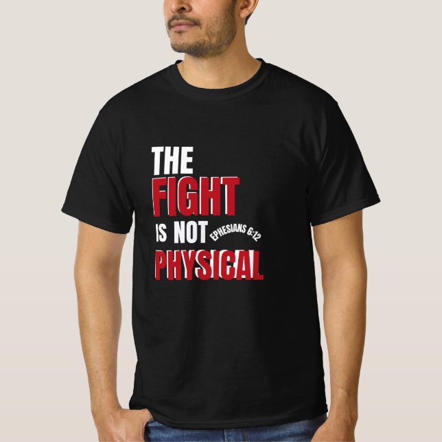 Camiseta A Luta É Um Lembrete De Guerra Fiel Espiritual (Frente)