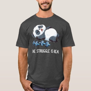 Camiseta A luta é um verdadeiro e engraçado Panda
