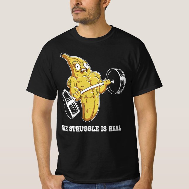 Camiseta a luta é uma banana engraçada (Frente)