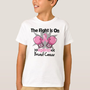 Camiseta A luta está sobre contra o cancro da mama