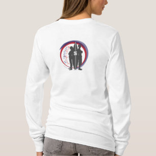 Camiseta a luva longa das mulheres