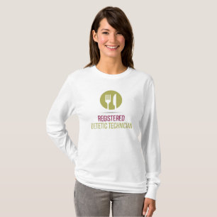 Camiseta A luva longa das mulheres dietéticas registradas