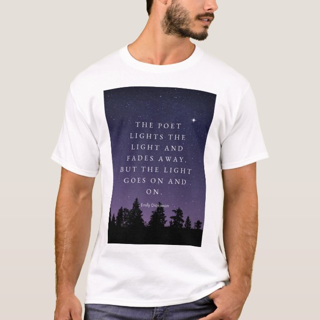 Camiseta A Luz Acende - Emily Dickinson Poster (Frente)