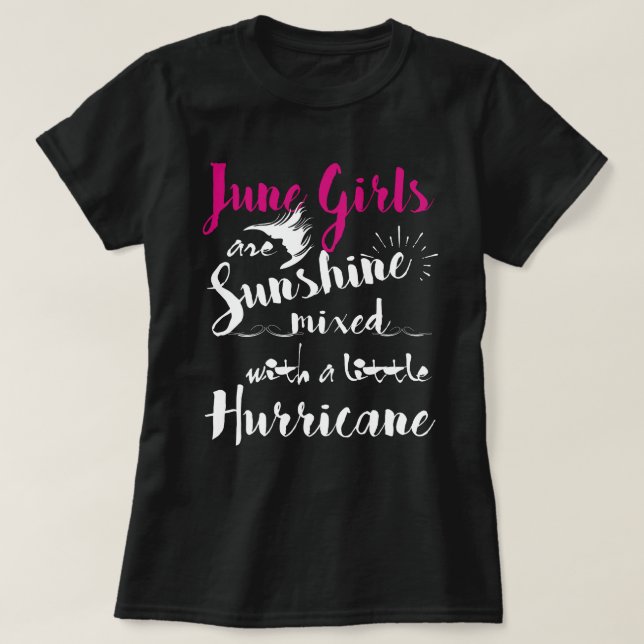 Camiseta A luz do sol das meninas de junho misturou com um (Frente do Design)